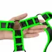 Стильная портупея Body Harness с неоновым эффектом - размер S-M черный с зеленым S-M