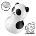 Вакуумный клиторальный массажер Pocket Panda белый с черным 