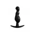 Черная фигурная анальная втулка - 8,5 см черный 