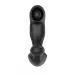 Черный вибромассажер простаты с вращающимся шариком черный 