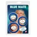 Набор из 3 синих эрекционных колец Blue Mate синий 