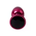 Красная анальная пробка с кристаллом черного цвета - 7,2 см черный 