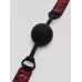 Кляп-шар на двусторонних ремешках Reversible Silicone Ball Gag красный с черным 