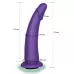 Фиолетовая гладкая изогнутая насадка-плаг - 17 см фиолетовый 