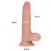 Телесный фаллоимитатор 7’’ Dual layered Platinum Silicone Cock - 18 см телесный 