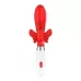 Красный вибратор-кролик Alexios - 21 см красный 