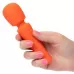 Оранжевый вибромассажер Stella Liquid Silicone Mini Massager - 14,5 см оранжевый 
