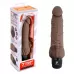 Коричневый вибратор с клиторальным выступом 7  Realistic Vibrator - 21,5 см коричневый 