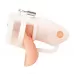 Белая клетка для пениса Silicone Small 2 in Cock Cage With Ball Divider белый 