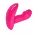 Розовый вагинально-клиторальный вибратор c функцией фингеринга розовый 