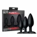 Набор из 3 черных анальных втулок NEXUS BUTT PLUG TRIO SET черный 