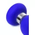 Синяя силиконовая анальная втулка с ограничителем - 11,5 см синий 