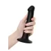 Черный фаллос на присоске Silicone Bendable Dildo M - 18 см черный 