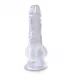 Прозрачный фаллоимитатор King Cock Clear 5  Cock with Balls - 15,2 см прозрачный 