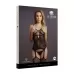 Эффектный комбинезон со стразами Suspender Rhinestone Bodystocking черный S-M-L