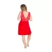 Сорочка беби-долл с кружевными вставками красный XL