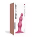 Розовая насадка Strap-On-Me Dildo Plug Beads size S розовый 