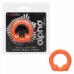 Оранжевое эрекционное кольцо Liquid Silicone Dual Ball Ring оранжевый 