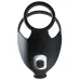 Черная вибронасадка для эрекции и стимуляции мошонки Cock ring with RC ball massager черный 
