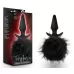 Силиконовая анальная пробка с чёрным заячьим хвостом Bunny Tail Pom Plug - 12,7 см черный 