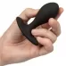 Черная расширяющаяся анальная пробка Weighted Silicone Inflatable Plug M черный 