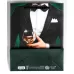 Бумажный пакет «Лучшему!» - 23 х 27 см черный с зеленым 