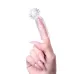 Прозрачная рельефная насадка на палец Ricol - 8 см прозрачный 