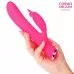 Розовый перезаряжаемый вибратор-кролик с 10 режимами вибрации - 21 см розовый 