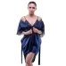 Легкий однотонный халатик-кимоно голубой XL