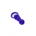 Фиолетовая анальная вибровтулка Curvy - 14 см фиолетовый 