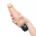 Телесный вибратор-раелистик с клиторальными лепестками 7  Realistic Vibrator - 21,5 см телесный 