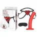 Красный поясной фаллоимитатор Red Heart Strap on Harness   5in Dildo Set - 12,25 см красный с черным 