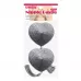 Серебристые блестящие пэстисы-сердечки с кисточками серебристый 