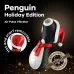 Вакуум-волновой стимулятор клитора Penguin Holiday Edition черный с белым 