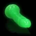 Зеленый люминесцентный фаллоимитатор на присоске - 25 см зеленый 