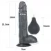 Черный фаллоимитатор-гигант с грушей 10 Squirt Extreme Dildo - 25,5 см черный 