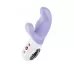 Сиреневый вибратор с клиторальным стимулятором Miss Bi - 17 см сиреневый 