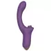 Фиолетовый вагинально-клиторальный вибратор фиолетовый 