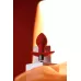 Красная анальная вибровтулка Glam - 9,7 см красный 