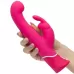 Розовый вибратор-кролик G-Spot Rechargeable Rabbit Vibrator - 24,1 см розовый 