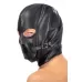 Маска-шлем с прорезями для глаз и регулируемым кляпом черный 