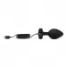 Черная вибропробка Vibrating Jewel Plug XXL - 12 см черный 