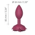 Сливовая анальная пробка с ограничителем-розой Open Rose Size M Butt Plug сливовый 