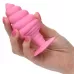 Розовая анальная пробка в виде мороженого Yum Bum Ice Cream Cone Butt Plug - 9,5 см розовый 