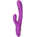 Фиолетовый ударный вибратор-кролик G-Hit - 24 см фиолетовый 