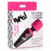 Розово-черный мини-вибромассажер 10X Vibrating Mini Silicone Wand розовый с черным 