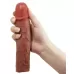 Удлиняющая насадка на пенис Derek - 21,5 см карамель (темно-бежевый 