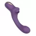 Фиолетовый вагинально-клиторальный вибратор фиолетовый 