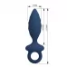 Синяя анальная пробка с кольцом Butt Plug with Loop L - 15,7 см синий 