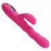 Розовый вибростимулятор-кролик с волновыми движениями Winters - 25,2 см розовый 